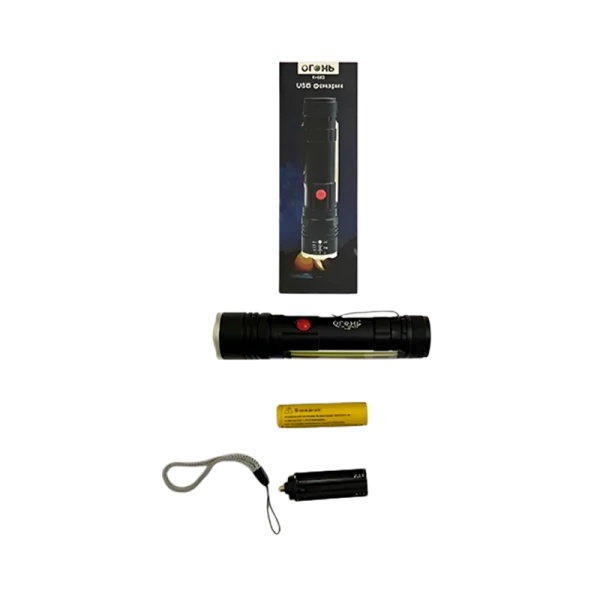 Фонарь универсальный Без бренда H-684z от аккумулятора ZOOM черный