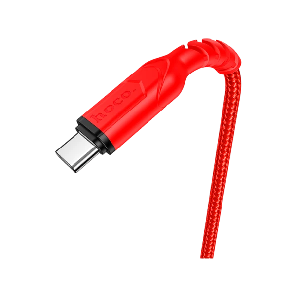 Кабель HOCO X59 USB (m)-Type-C (m) 1.0м 3.0A нейлон красный (1/33/330)