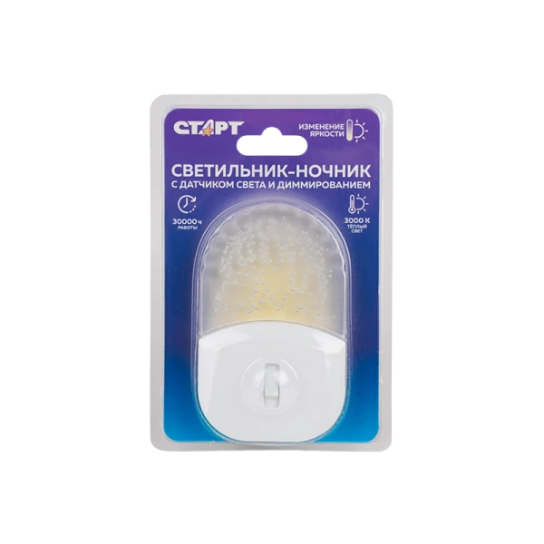 Ночник Старт Meteorite NL 2LED 220V диммируемый белый (1/20)