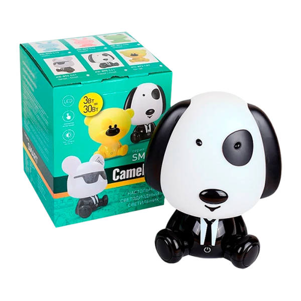 Светильник настольный Camelion KD-895 3W 230V на основании черный белый