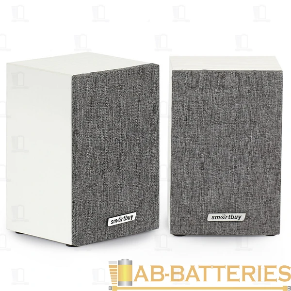 Колонки 2.0 Smartbuy FUSION 6W USB+Jack 3.5мм белый серый (1/20)