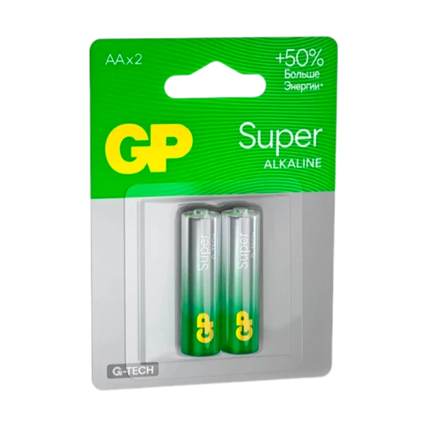Батарейка GP Super G-Tech LR6 AA BL2 Alkaline 1.5V (2/20/160)