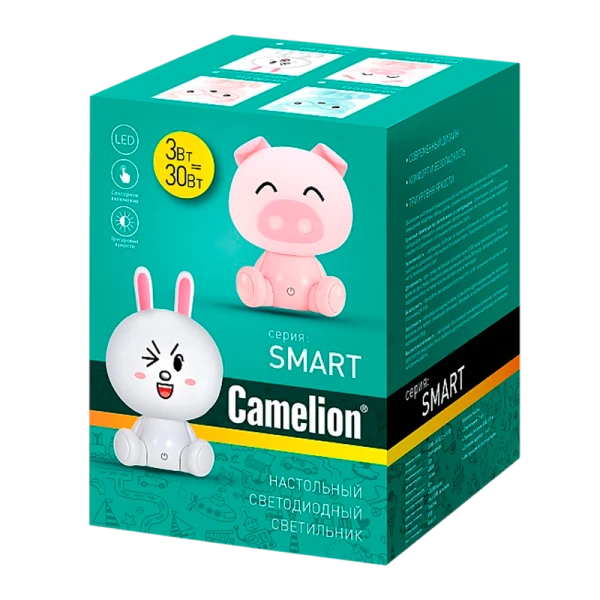 Светильник настольный Camelion KD-891 3W 230V на основании розовый