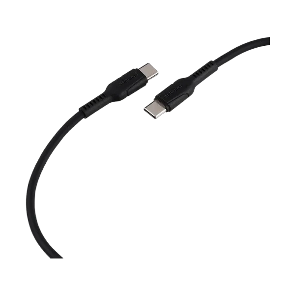 Кабель GoPower GP21TT Type-C (m)-Type-C (m) 1.0м 3.0A 60W силикон черный (1/200/800)