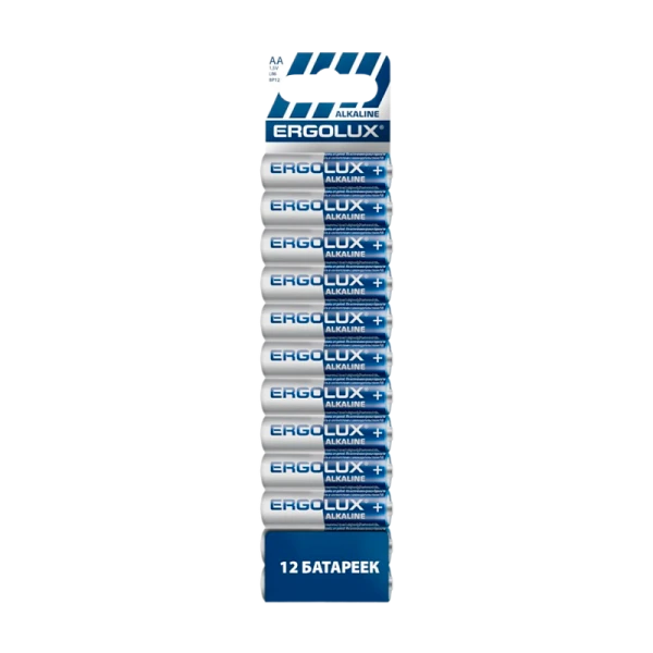 Батарейка Ergolux LR6 AA bl12 ПРОМО Alkaline 1.5V