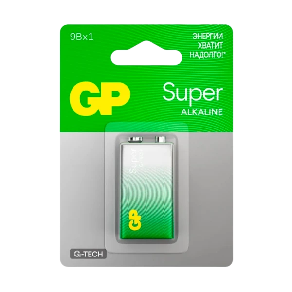 Батарейка GP Super G-Tech Крона 6LR61 BL1 Alkaline 9V (1/10/200)