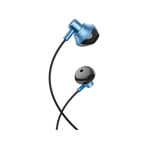 Наушники вставные HOCO M75 с микр. синий (1/21/210)