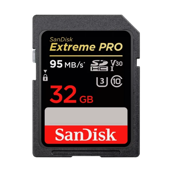 Карта памяти SD SanDisk Extreme Pro 32GB Class10 UHS-I (U3) 95 МБ/сек V30