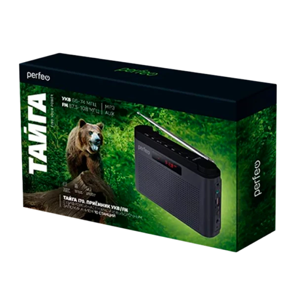 Радиоприемник Perfeo I70 ТАЙГА 6W пластик microSD USB/Jack3.5 FM бордовый