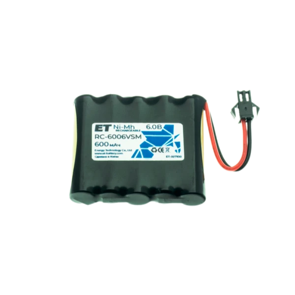Аккумулятор ET RC-6006VSM BL1 черный, 6.0В, 600мАч, Ni-Mh