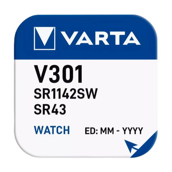Батарейка Varta 301 (SR43SW) BL1 Silver Oxide 1.55V (1/10/100)