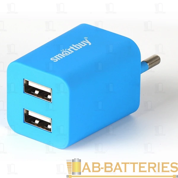 Сетевое З/У Smartbuy TRAVELER 2USB 2.0A синий (1/60)