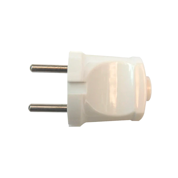 Вилка электрическая Прогресс Б/З белый (1/50/500)