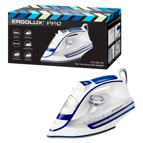Утюг Ergolux ELX-SI03-C35 2600W белый синий