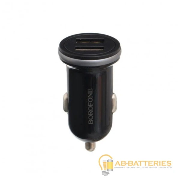 Автомобильное З/У Borofone BZ5 2USB 2.4A черный (1/40/160)