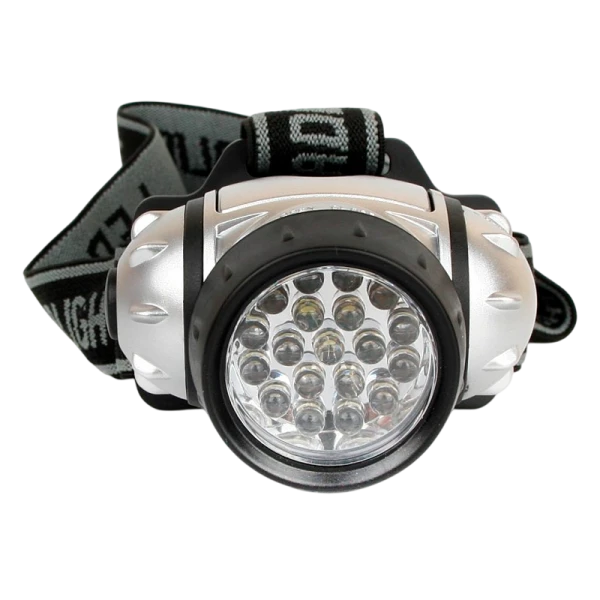 Фонарь налобный Ultraflash LED5353 1.6W 19LED от батареек 4 режима черный (1/5/100)