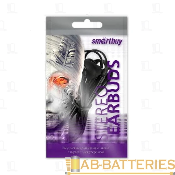 Наушники внутриканальные Smartbuy M1 с микр. черный в пакете (1/60)