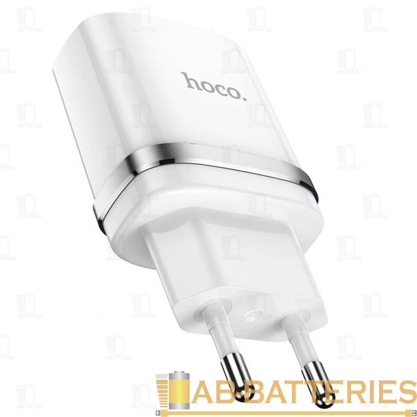 Сетевое З/У HOCO N1 1USB 2.4A белый (1/12/120)
