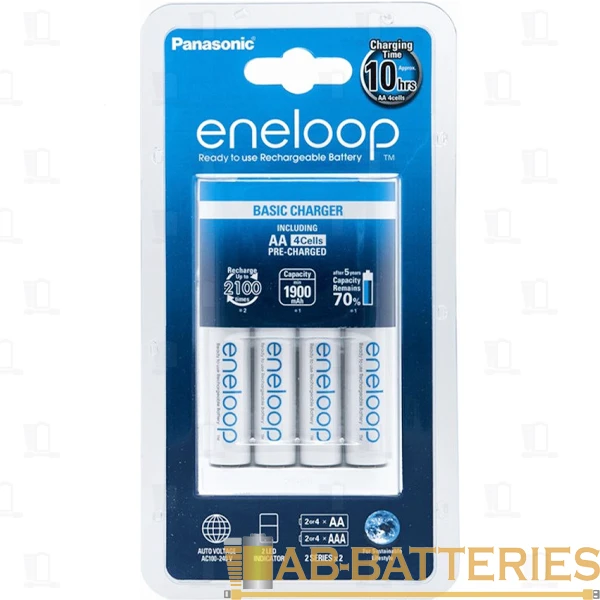 З/У для аккумуляторов Panasonic eneloop Basic Charger AA/AAA 4 слота +4AA 1900mAh (1/8)