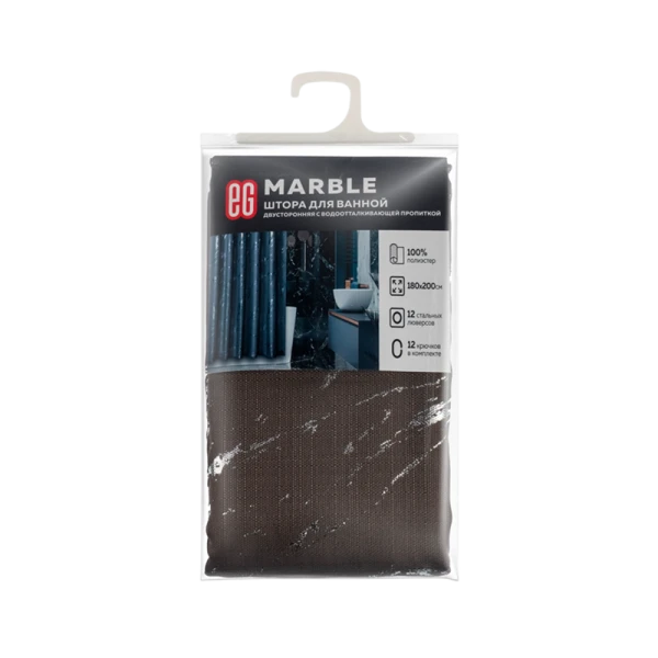 ЕГ Marble Штора для ванной&nbsp;&nbsp;серая (1/12)