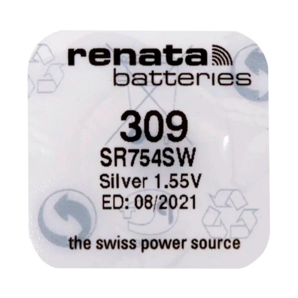 Батарейка Renata 309 Silver Oxide 1.55V (1/10/100)