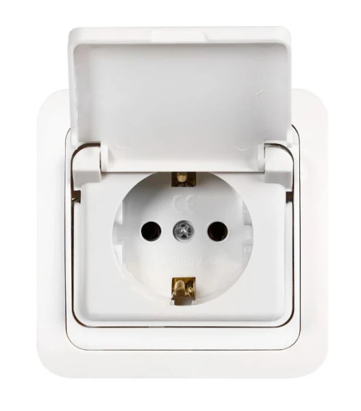 Розетка Smartbuy 2-местная без заземления 10А бежевая, керамика "Марс" (SBE-02i-10-S2-N-c)