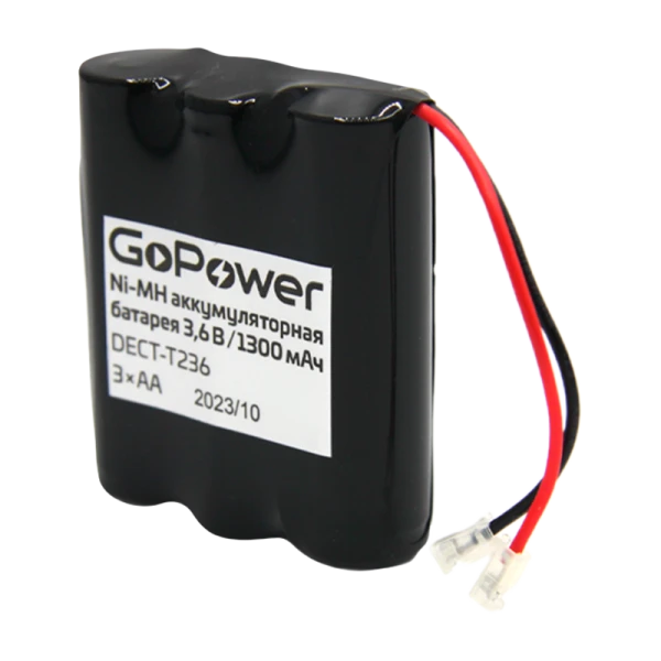Аккумулятор для радиотелефонов GoPower T236 PC1 NI-MH 1300mAh (1/15/180)