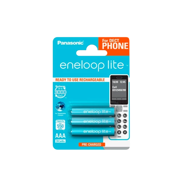 Аккумулятор предзаряженный RTU Panasonic HR03 AAA BL3 NI-MH eneloop lite DECT 550mAh (3/30)