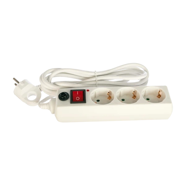 Удлинитель Старт SP 3р.С/З 16A 3.0м с выкл. ПВС IP20 белый (1/20)