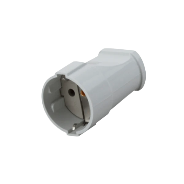 Гнездо штепсельное&nbsp;&nbsp;ПРОГРЕСС&nbsp;&nbsp;c/з&nbsp;&nbsp;белое&nbsp;&nbsp;(1/20/200)