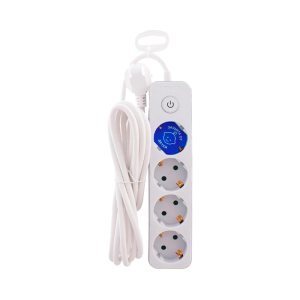 Удлинитель Старт S 4р.Б/З 10A 3.0м с выкл. IP20 белый (1/20)