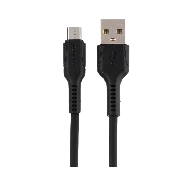 Кабель GoPower GP21M USB (m)-microUSB (m) 1.0м 2.4A силикон черный (1/200/800)