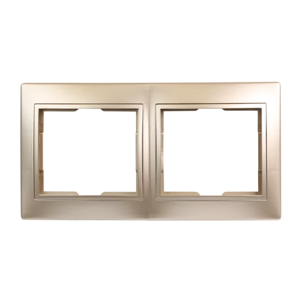 Рамка Smartbuy 2-местная горизонтальная шампань "Венера"
