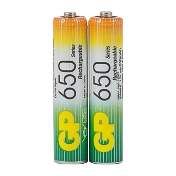 Аккумулятор бытовой GP HR03 AAA BL2 NI-MH 650mAh в пластиковой упаковке (2/20/200)