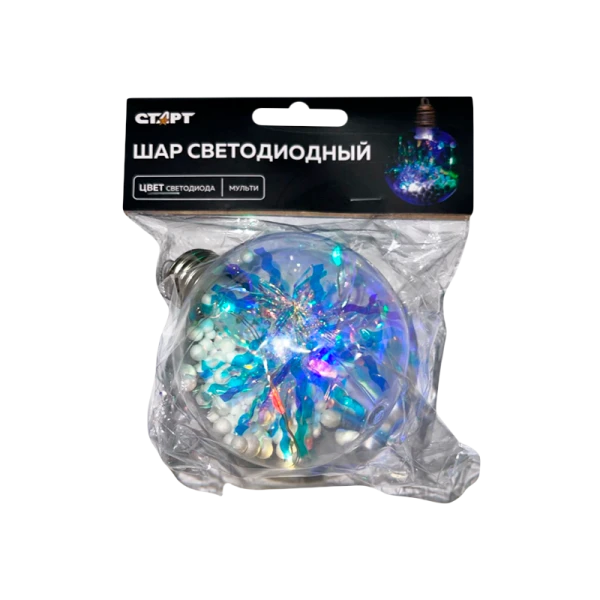 Гирлянда Старт НГ 5LED 8 см шар мульти медь (1/24)