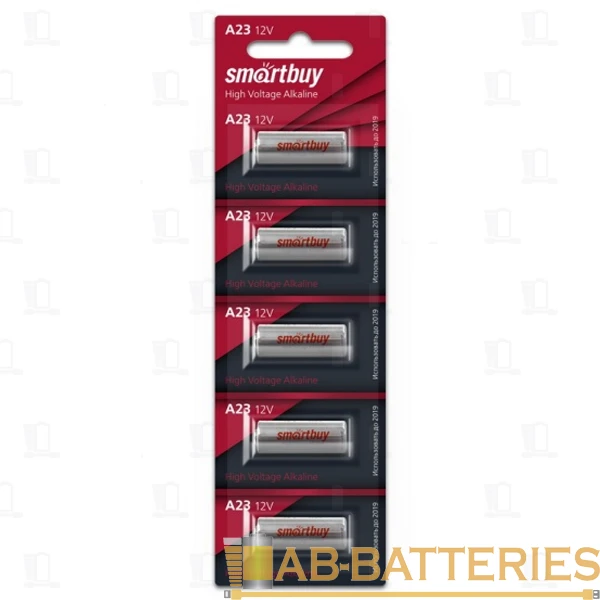 Батарейка Smartbuy LR23/V23GA/A23/MN21 BL5 Alkaline 12V (5/100/1000)