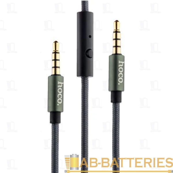 Кабель AUX HOCO UPA04 Jack 3.5mm (m)-Jack 3.5mm (m) 1.0м TPE серый (1/30/300)
