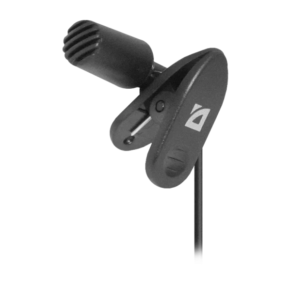 Микрофон Defender MIC-109 конденсаторный 54 дБ 1.8м на прищепке черный (1/50)
