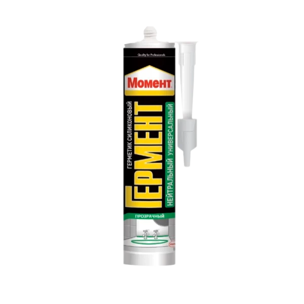 Герметик Момент ГЕРМЕНТ 280мл силиконовый универсальный прозрачный (1/12)