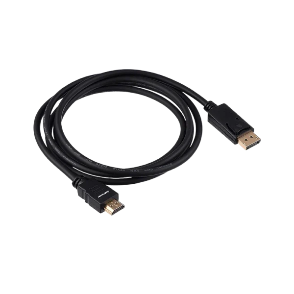 Кабель GoPower DisplayPort (m)-HDMI (m) 1.8м ПВХ ver.2.0 черный Premium Zip-Lock c подвесом (1/100)