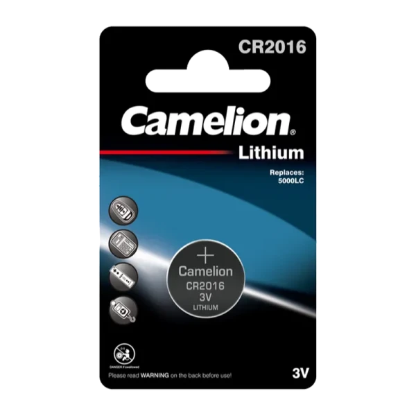 Батарейка Camelion CR2016 BL1 Lithium 3V (1/10/1800)