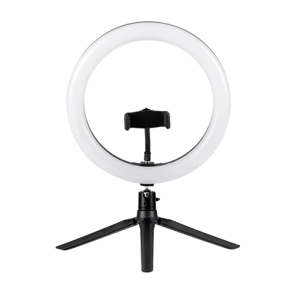 Светильник кольцевой Camelion KD-849 10W 5V на основании держатель черный (1/20)