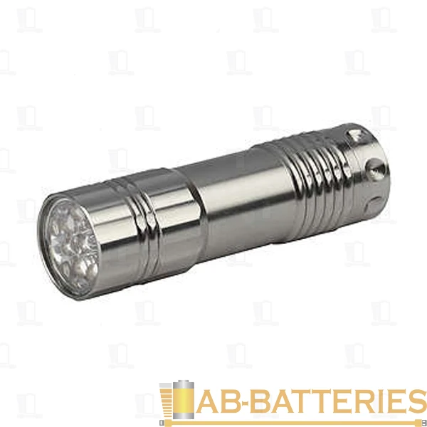 Фонарь универсальный Трофи TM9 0.7W 9LED от батареек серебряный в коробке (1/60/360)