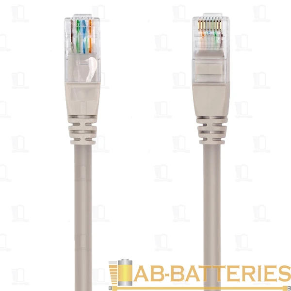 Патч-корд Smartbuy К-09150 RJ-45 (m)-RJ-45 (m) 15.0м кат.5е ПВХ серый (1/18)