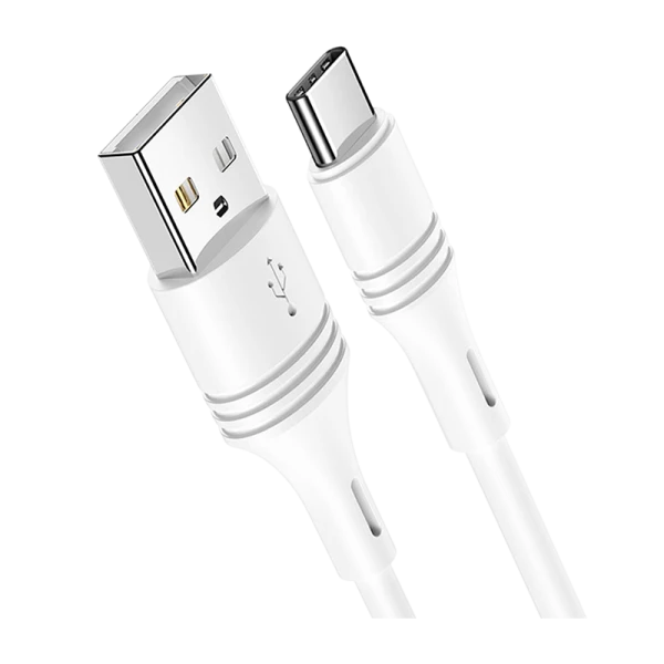 Кабель Borofone BX43 USB (m)-Type-C (m) 1.0м 2.4A ПВХ белый (1/360)