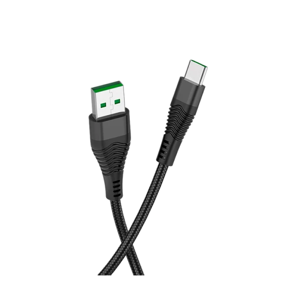Кабель HOCO U53 USB (m)-Type-C (m) 1.2м 5.0A нейлон черный (1/22/220)