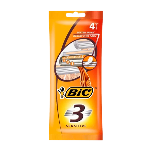 Бритва BIC "БИК 3 Sensitive" 3 лезвия 4шт. (1/20)