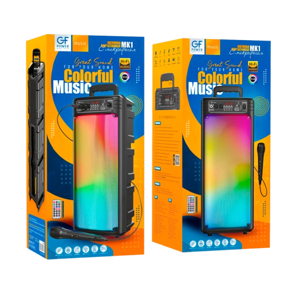 Портативная колонка GFPower MK1 bluetooth 5.0 FM/TF/USB/AUX (1/6)