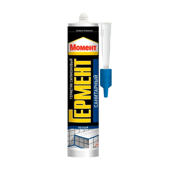 Герметик Момент ГЕРМЕНТ 280мл силиконовый санитарный белый (1/12)