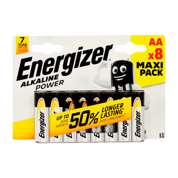 Батарейка Energizer Alkaline power LR6 AA BL8 Alkaline 1.5V (8/96)